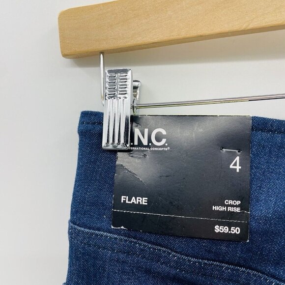 INC International Concepts Womens Size 4 High Rise Crop Flare Pull-On Jeans 297 - Picture 7 of 9